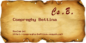 Csepreghy Bettina névjegykártya