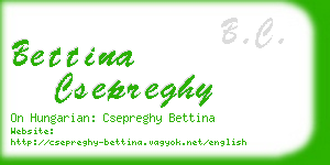 bettina csepreghy business card